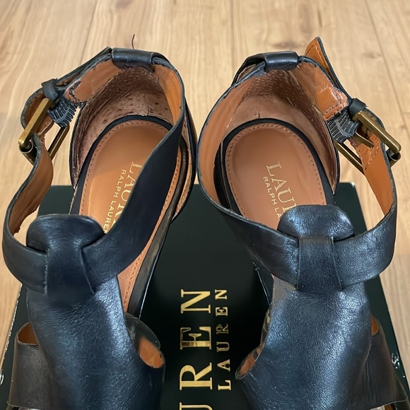 Ralph Lauren full leather high heel sandals - Picture 4 of 8